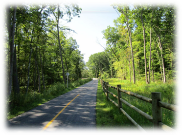 This image shows a completed multi-use trail.